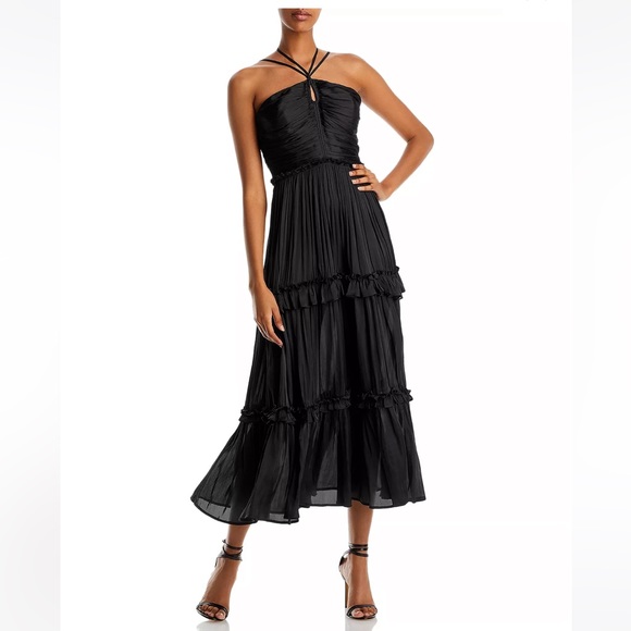 Aqua Dresses & Skirts - Aqua Black Midi Dress